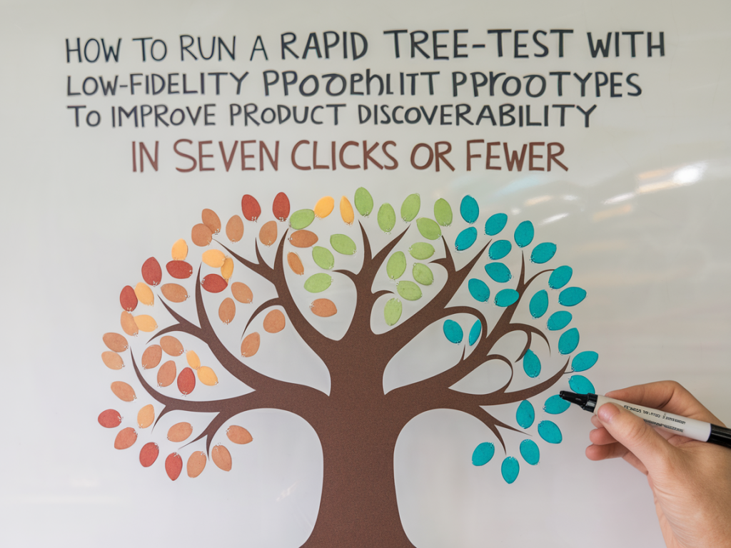How to run a rapid tree‑test with low‑fidelity prototypes to improve product discoverability in seven clicks or fewer