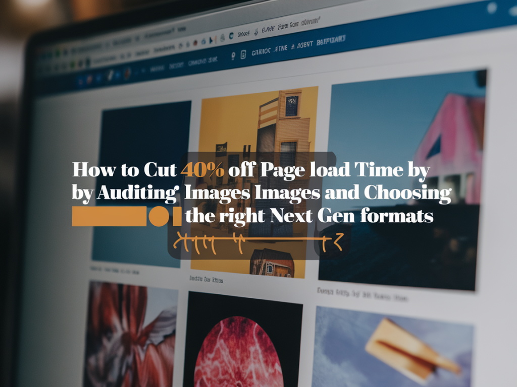How to cut 40% off page load time by auditing images and choosing the right next-gen formats