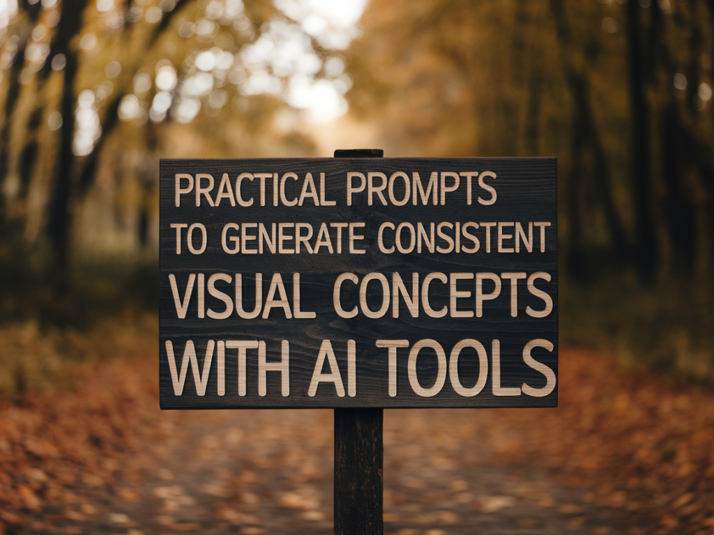 practical prompts to generate consistent visual concepts with ai tools