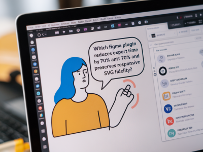 Which figma plugin chain reduces export time by 70% and preserves responsive svg fidelity